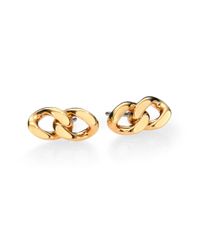 Michael Kors | Metallic Frozen Curb Chain Stud Earrings | Lyst