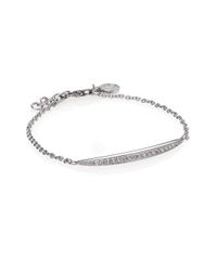 Michael Kors | Metallic Matchstick Pave Chain Braceletsilvertone | Lyst