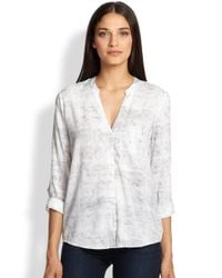 Soft Joie | White Anabella Reptile-print Shirt | Lyst