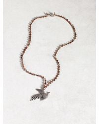 John Varvatos | Brown Silver Pheasant Necklace for Men | Lyst