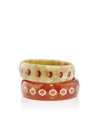 Mark Davis | Multicolor Set Of 2 Spessartite Garnet And Yellow Sapphire Bakelite Bangles | Lyst