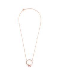 CZ by Kenneth Jay Lane | Metallic Floral Eternity Circle Cubic Zirconia Necklace | Lyst