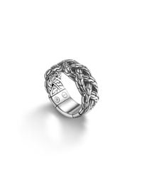 John Hardy | Metallic Braided Band Ring for Men | Lyst