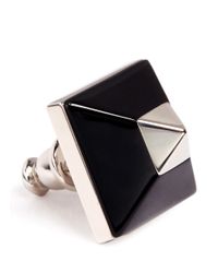 Givenchy | Black Plexiglas Pyramid Stud Earrings | Lyst