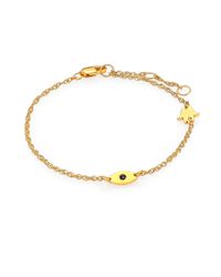 Jennifer Zeuner | Metallic Naomi Sapphire Evil Eye Chain Bracelet | Lyst