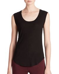 J Brand | Black Seacliff Sleeveless Jersey Top | Lyst