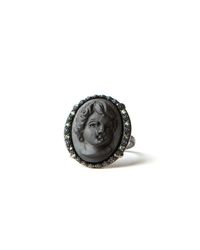 Amedeo | Black Peridot Cupid Ring | Lyst