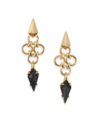 Alexis Bittar | Metallic Miss Havisham Hematite Petite Chainmail Drop Earrings | Lyst