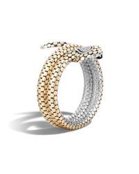 John Hardy | Metallic Legends Cobra Head Double Coil Bracelet | Lyst