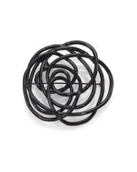 Oscar de la Renta | Black Wire Rose Brooch | Lyst