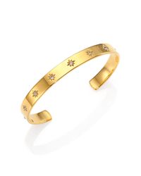 Elizabeth and James | Metallic Bassa White Topaz Cuff Bracelet | Lyst