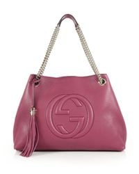 Gucci | Pink Soho Leather Shoulder Bag | Lyst
