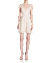 Notte by Marchesa | Natural Embroidered Empire-waist Dress | Lyst