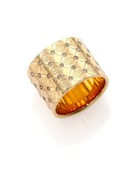 Michael Kors | Metallic Heritage Monogram Logo Barrel Ring | Lyst