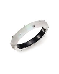 Alexis Bittar | Metallic Coral Deco Lucite Studded Bangle Bracelet | Lyst