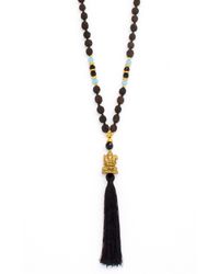 Nicole Miller | Black Mala Ganesh Necklace - Obstacles | Lyst