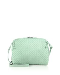 Bottega Veneta | Green Small Woven Leather Pillow Bag | Lyst