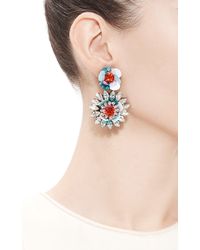 Shourouk | Blue Flower Clip-on Earrings | Lyst