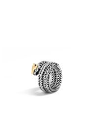 John Hardy | Blue Legends Macan Coil Ring In Silver And 18k Gold | Lyst