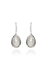 Nina Runsdorf | Gray Grey Rough Diamond Drop Earrings | Lyst