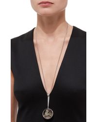 J.W.Anderson | Metallic Palladium Spoon Pendant With Iron Pyrite Stone | Lyst