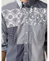 Engineered Garments | Blue Mixed Prints Shirt for Men | Lyst