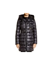 T Tahari | Black Olivia Knit-collar Puffer Coat | Lyst