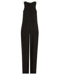 T By Alexander Wang | Black Garment Dyed Jumpsuit | Lyst