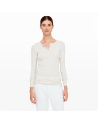 Club Monaco | Natural Ardisia Ribbed Henley | Lyst