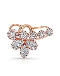 Anne Sisteron - Pink 18kt Rose Gold Diamond Carrie Ear Cuff - Lyst