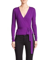 Diane von Furstenberg | Purple Ballerina Wrap Sweater | Lyst
