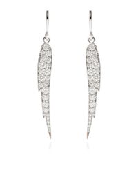Finn | Metallic Small Diamond Angel Wing Earrings | Lyst