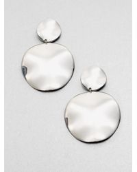 Ippolita | Metallic Glamazon Sterling Silver Small Wavy Disc Snowman Drop Earrings | Lyst