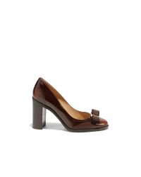 Ferragamo - Brown Vara Pump - Lyst