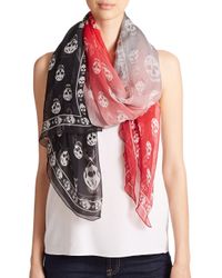 Alexander McQueen | Multicolor Multi-colored Silk Skull Shawl | Lyst