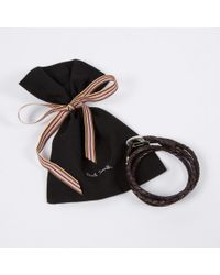 Paul Smith | Men's Brown Leather Wrap Bracelet for Men | Lyst
