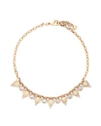 Lulu Frost | Metallic 'istria' Crystal Pavé Arrow Glass Dome Necklace | Lyst