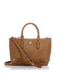 Tory Burch | Brown Robinson Small Saffiano Leather Multi Tote | Lyst