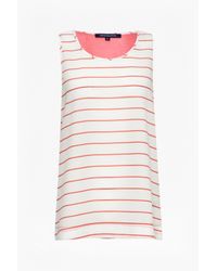 French Connection | Pink Polly Plains Stripe Vest | Lyst