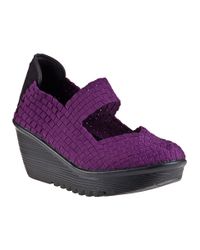 Bernie Mev | Purple Lulia Wedge Plum Fabric | Lyst