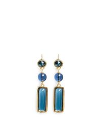 Kenneth Jay Lane | Blue Stone Drop Earrings | Lyst