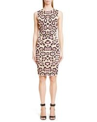Givenchy | Natural Jaguar Printed Milano Jersey Dress | Lyst