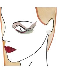 Marion Vidal - Black Marble Semi-circle Earrings - Lyst