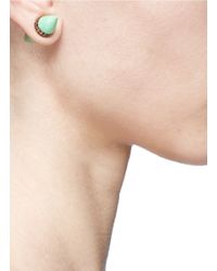 Givenchy | Small Green Howlite Double Cone Magnetic Earring | Lyst
