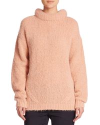 Tibi | Pink Roll-neck Pullover Sweater | Lyst