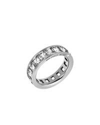 Michael Kors | Silver Square Cut Cubic Zirconia Ring | Lyst