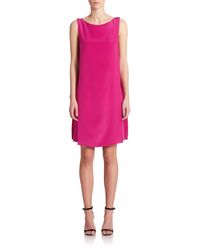 Ralph Lauren Collection | Pink Black Label Haidee Draped Cape Dress | Lyst