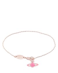 Vivienne Westwood | Metallic Enameled Rose Orbit Pendant Bracelet | Lyst