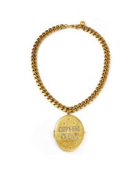 Lulu Frost - Metallic New Crystal Clear Message Locket Short Necklace - Lyst