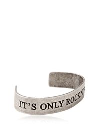 John Richmond | Metallic It'S Only Rock N' Roll Cuff Bracelet for Men | Lyst